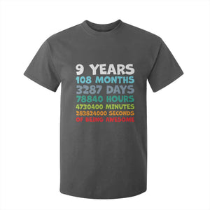 9 Year Old Bday T Shirt For Kid Son Boy 9yr 9th Birthday Gifts TS10 Dark Heather Print Your Wear