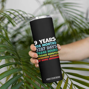 9 Year Old Bday Skinny Tumbler Son Boy 9yr 9th Birthday Gifts TS10 Print Your Wear