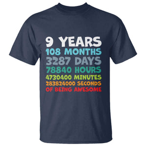 9 Year Old Bday T Shirt Son Boy 9yr 9th Birthday Gifts TS10 Navy Print Your Wear