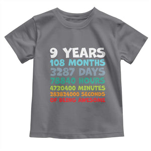 9 Year Old Bday Toddler T Shirt Son Boy 9yr 9th Birthday Gifts TS10 Charcoal Print Your Wear