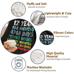 13th Birthday Throw Blanket 13 Year Old Bday Gifts Son Boy 13yr TS10 Print Your Wear