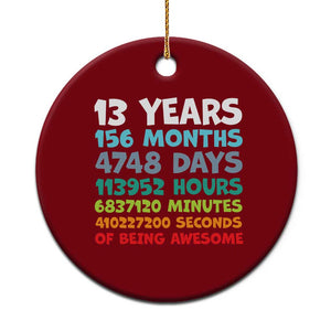 13th Birthday Ceramic Ornament 13 Year Old Bday Gifts Son Boy 13yr TS10 1pc Red Print Your Wear