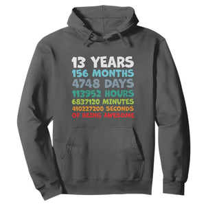 13th Birthday Hoodie 13 Year Old Bday Gifts Son Boy 13yr TS10 Dark Heather Print Your Wear