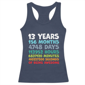 13th Birthday Racerback Tank Top 13 Year Old Bday Gifts Son Boy 13yr TS10 Navy Print Your Wear