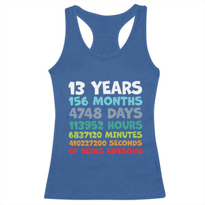 13th Birthday Racerback Tank Top 13 Year Old Bday Gifts Son Boy 13yr TS10 Royal Blue Print Your Wear