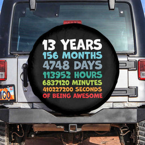 13th Birthday Spare Tire Cover 13 Year Old Bday Gifts Son Boy 13yr TS10 No hole Black Print Your Wear