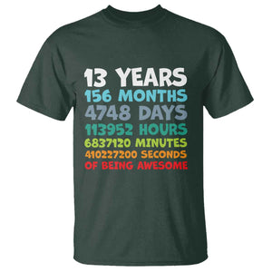 13th Birthday T Shirt 13 Year Old Bday Gifts Son Boy 13yr TS10 Dark Forest Green Print Your Wear