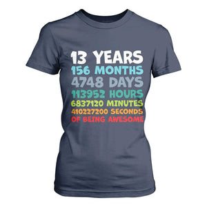 13th Birthday T Shirt For Women 13 Year Old Bday Gifts Son Boy 13yr TS10 Navy Print Your Wear