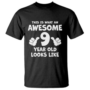 9th Birthday Gifts T Shirt Awesome 9 Year Old Bday Son Boy Girl 9yr TS10 Black Print Your Wear
