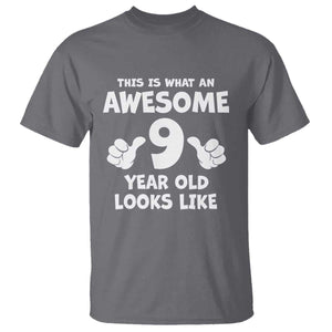 9th Birthday Gifts T Shirt Awesome 9 Year Old Bday Son Boy Girl 9yr TS10 Charcoal Print Your Wear
