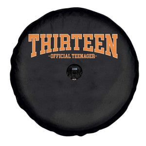 Thirteen Official Teenager Spare Tire Cover Vintage Retro Varsity 13th Birthday Gift Teen Girl TS10 Print Your Wear