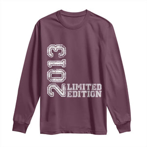2013 Limited Edition Long Sleeve Shirt Limited Edition 13th Birthday Boys Girl TS10 Maroon Print Your Wear