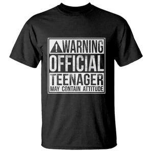 13th Birthday T Shirt Warning Official Teenager Boy 13yr TS10 Black Print Your Wear