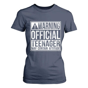 13th Birthday T Shirt For Women Warning Official Teenager Boy 13yr TS10 Navy Print Your Wear