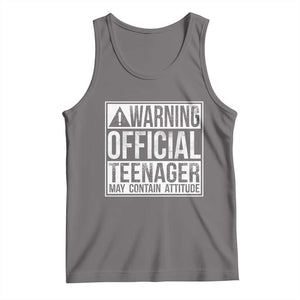 13th Birthday Tank Top Warning Official Teenager Boy 13yr TS10 Deep Heather Print Your Wear