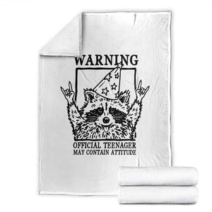 Vintage Raccoon 13th Birthday Throw Blanket 13 Year Old Official Teenager Gifts TS10 White Print Your Wear