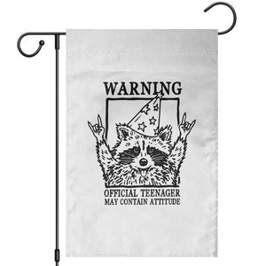 Vintage Raccoon 13th Birthday Garden Flag 13 Year Old Official Teenager Gifts TS10 White Print Your Wear