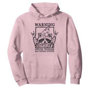 Vintage Raccoon 13th Birthday Hoodie 13 Year Old Official Teenager Gifts TS10 Light Pink Print Your Wear