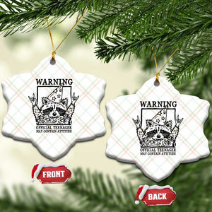 Vintage Raccoon 13th Birthday Ceramic Ornament 13 Year Old Official Teenager Gifts TS10 Print Your Wear