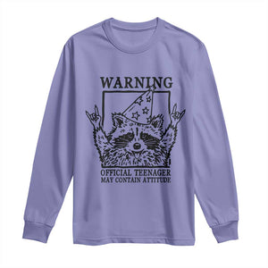 Vintage Raccoon 13th Birthday Long Sleeve Shirt 13 Year Old Official Teenager Gifts TS10 Violet Print Your Wear