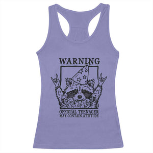 Vintage Raccoon 13th Birthday Racerback Tank Top 13 Year Old Official Teenager Gifts TS10 Violet Print Your Wear