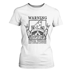 Vintage Raccoon 13th Birthday T Shirt For Women 13 Year Old Official Teenager Gifts TS10 White Print Your Wear