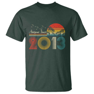 Awesome Since 2013 T Shirt 13th Birthday 13 Year Old Son Boy TS10 Dark Forest Green Print Your Wear