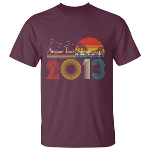 Awesome Since 2013 T Shirt 13th Birthday 13 Year Old Son Boy TS10 Maroon Print Your Wear