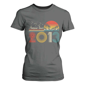 Awesome Since 2013 T Shirt For Women 13th Birthday 13 Year Old Son Boy TS10 Dark Heather Print Your Wear