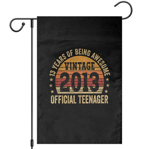 Vintage 2013 Official Teenager Garden Flag 13 Year Old 13th Birthday TS10 Black Print Your Wear
