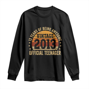 Vintage 2013 Official Teenager Long Sleeve Shirt 13 Year Old 13th Birthday TS10 Black Print Your Wear