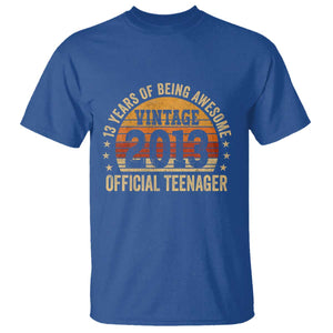 Vintage 2013 Official Teenager T Shirt 13 Year Old 13th Birthday TS10 Royal Blue Print Your Wear