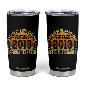 Vintage 2013 Official Teenager Tumbler Cup 13 Year Old 13th Birthday TS10 Black Print Your Wear
