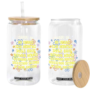 10th Birthday Gifts Glass Can Flowers 10 Years Of Being Awesome 10 Year Old Bday TS10 Print Your Wear