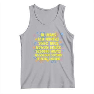 10th Birthday Gifts Tank Top Flowers 10 Years Of Being Awesome 10 Year Old Bday TS10 Athletic Heather Print Your Wear