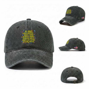 10th Birthday Gifts Washed Cotton Baseball Cap Flowers 10 Years Of Being Awesome 10 Year Old Bday TS10 Washed Cap Universal Fit Dark Green Print Your Wear