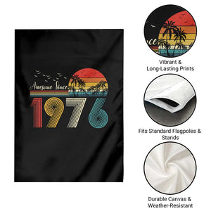 Awesome Since 1976 Birthday Garden Flag Vintage 50th 50 Year Old Bday Gifts TS10 Print Your Wear