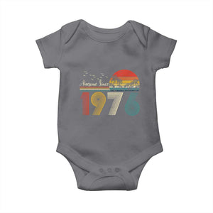 Awesome Since 1976 Birthday Baby Onesie Vintage 50th 50 Year Old Bday Gifts TS10 Charcoal Print Your Wear