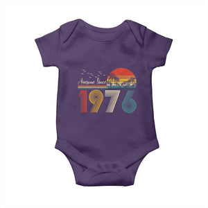 Awesome Since 1976 Birthday Baby Onesie Vintage 50th 50 Year Old Bday Gifts TS10 Purple Print Your Wear