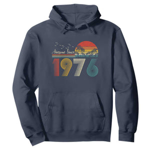 Awesome Since 1976 Birthday Hoodie Vintage 50th 50 Year Old Bday Gifts TS10 Navy Print Your Wear