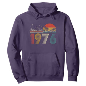 Awesome Since 1976 Birthday Hoodie Vintage 50th 50 Year Old Bday Gifts TS10 Purple Print Your Wear