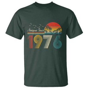 Awesome Since 1976 Birthday T Shirt Vintage 50th 50 Year Old Bday Gifts TS10 Dark Forest Green Print Your Wear