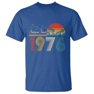 Awesome Since 1976 Birthday T Shirt Vintage 50th 50 Year Old Bday Gifts TS10 Royal Blue Print Your Wear