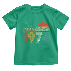 Awesome Since 1976 Birthday Toddler T Shirt Vintage 50th 50 Year Old Bday Gifts TS10 Irish Green Print Your Wear