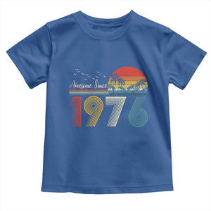Awesome Since 1976 Birthday Toddler T Shirt Vintage 50th 50 Year Old Bday Gifts TS10 Royal Blue Print Your Wear
