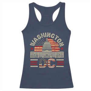 Washington DC Racerback Tank Top Retro US Flag Souvenir Gift TS10 Navy Print Your Wear