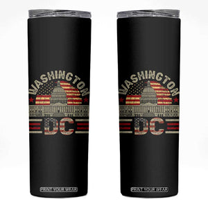 Washington DC Skinny Tumbler Retro US Flag Souvenir Gift TS10 Black Print Your Wear