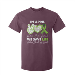 In April We Save Lives Organ Donation Donate Life Month T Shirt For Kid TS10 Maroon Print Your Wear