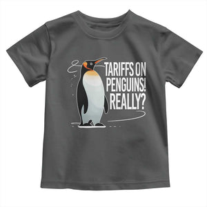 Hands Off Protest Toddler T Shirt Stand With Penguins Resist Against Tariffs TS10 Dark Heather Print Your Wear