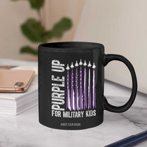 Purple Up For Military Kids Coffee Mug US Flag Military Child Support TS10 Print Your Wear